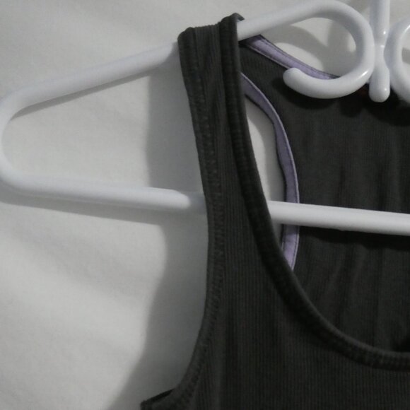 FOREVER 21 | small | Dark Grey Ribbed Sleeveless Tank Top - Picture 3 of 16